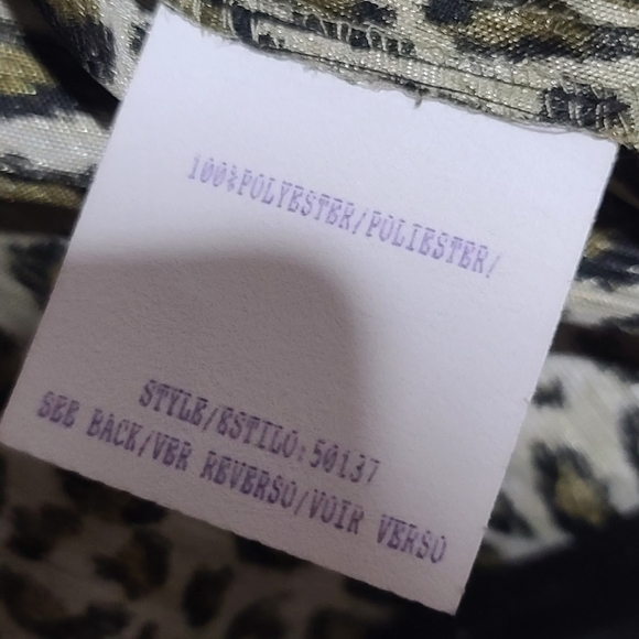 Vintage Francais Huey Waltzer Leopard Print Crop Jacket with Allover Threads - Picture 13 of 13